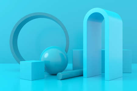 Abstract background of geometric shape. 3D rendering.の写真素材
