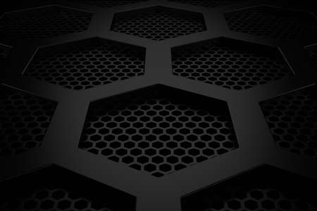 Abstract background of hexagon shape. 3D rendering.