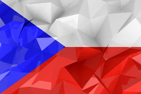 Czech republic flag. 3D rendering.の写真素材