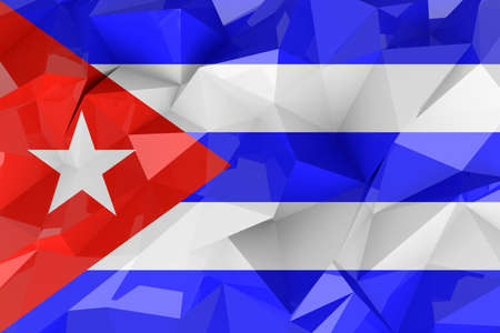 Cuba flag. 3D rendering.の写真素材