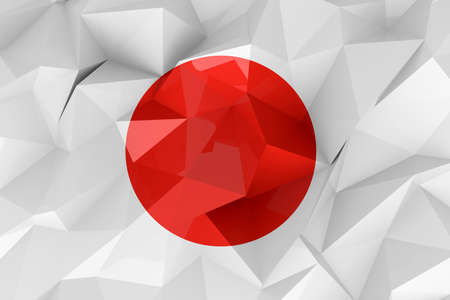 Japan flag. 3D rendering.の写真素材