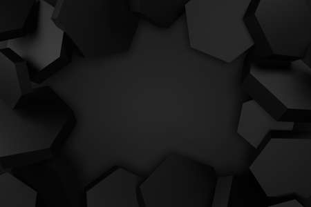 Abstract background of hexagon shape. 3D rendering.の写真素材