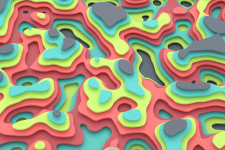 Abstract background of curve. 3D rendering.の写真素材