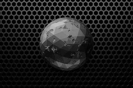 Abstract background of dark metal. 3D rendering.の写真素材