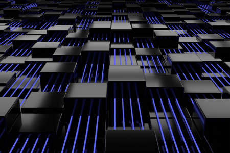 Abstract background of cube. 3D background design. 3D rendering.