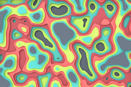 Abstract background of curve. 3D rendering.の写真素材