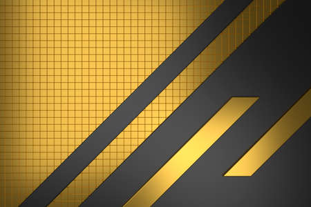 Abstract background of golden metal. 3D rendering.の写真素材