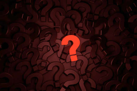 Question mark sign banner. 3D rendering.の写真素材