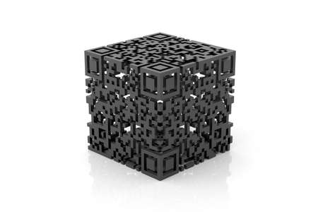 QR code design. 3D rendering.の写真素材