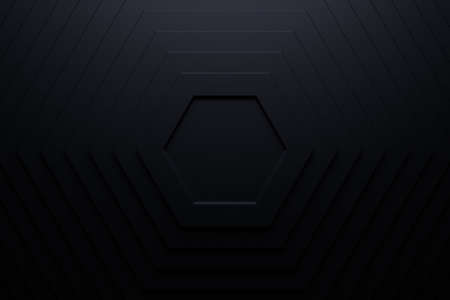 Abstract background of hexagon. Modern wall, 3D rendering.の写真素材