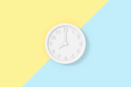 3D background design with clock model.の写真素材
