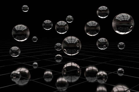 Abstract background of bubble. 3D rendering.の写真素材