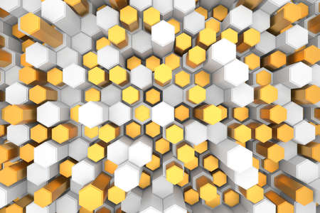 Abstract background of hexagon. 3D rendering.の写真素材
