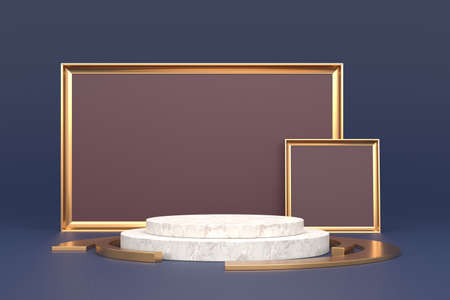 Product stand design with luxury concepts. 3D rendering.の写真素材