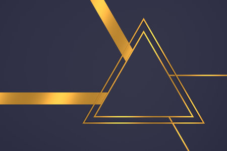 Abstract background of triangle shape with luxury concepts. 3D rendering.の写真素材