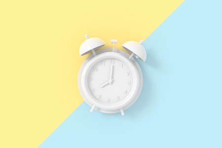 3D background design with alarm clock model.の写真素材