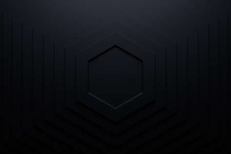 Abstract background of hexagon. Modern wall, 3D rendering.の写真素材