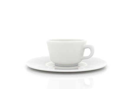 Coffee cup ceramic design. 3D rendering.の写真素材