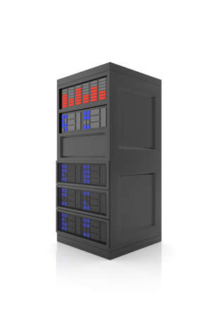 Mainframe isolated on white background. 3D rendering.の写真素材
