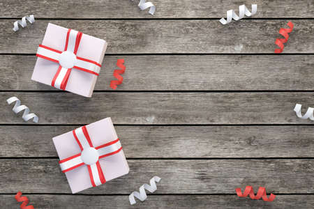 Christmas banner background design. 3D rendering.の写真素材