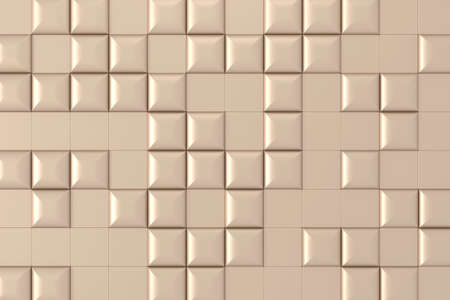 Modern wall design. Abstract background of rectangle. 3D rendering.の写真素材