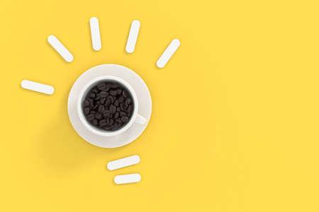 Coffee idea design. 3D rendering.の写真素材
