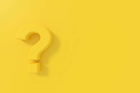 Question mark sign banner. 3D rendering.