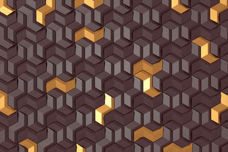 Modern wall design with luxury concept. 3D rendering.