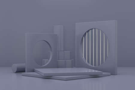 Display stand design. 3D product display. 3D rendering.の写真素材