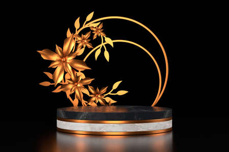 Product stand design with luxury concepts. 3D rendering.の写真素材