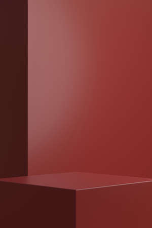 Display stand design. 3D product display. 3D rendering.の写真素材