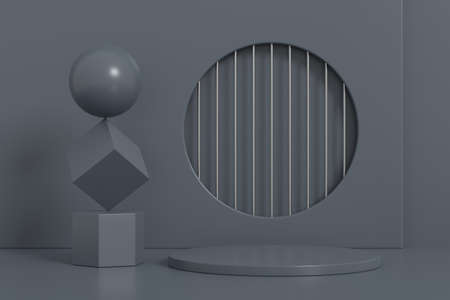 Display stand design. 3D product display. 3D rendering.の写真素材
