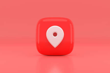location icon design. 3D rendering.の写真素材