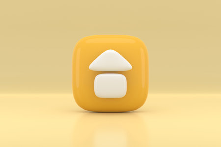 Home icon design. 3D rendering.の写真素材