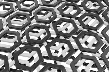 Abstract background of hexagon shape. 3D rendering.