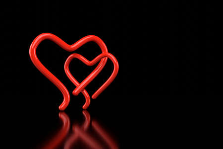 Heart shape wallpaper design. 3D rendering.の写真素材