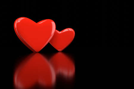 Heart shape wallpaper design. 3D rendering.の写真素材