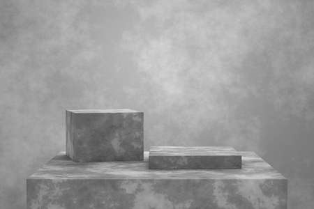 Product display design with cement texture. 3D rendering.の写真素材