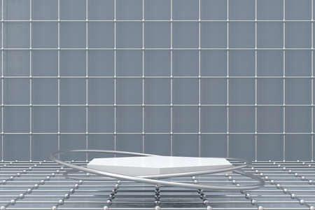 Display stand design. 3D product display. 3D rendering.の写真素材