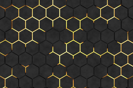 Abstract background of hexagon. 3D rendering.の写真素材