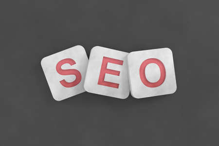 SEO banner. Search Engine Optimization. 3D rendering.