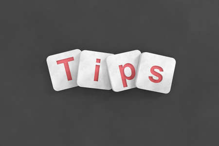 Tips banner design. 3D rendering.の写真素材