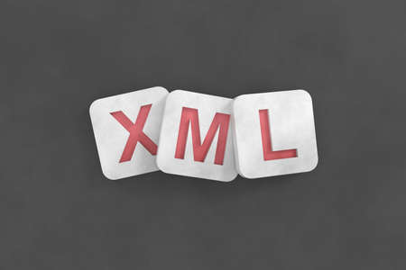XML banner design. 3D background.の写真素材