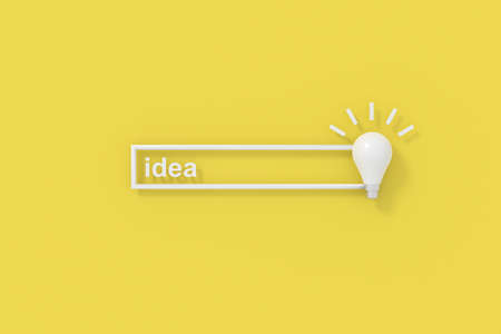 Idea banner design. 3D rendering.の写真素材