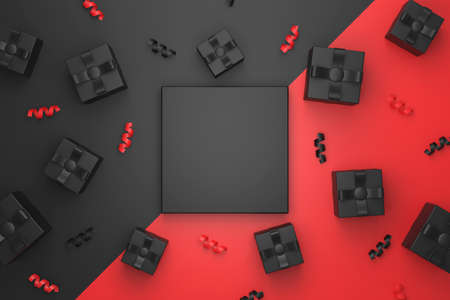 Black Friday banner background. 3D background.の写真素材