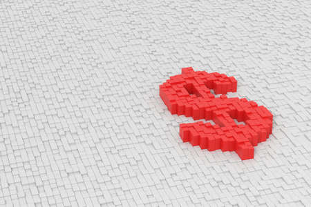 Dollar sign banner design. 3D rendering.の写真素材