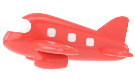 Airplane 3D. Travel element. 3D illustration.の写真素材