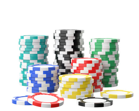 Casino chip. Casino token. 3D chip. 3D illustration.の写真素材