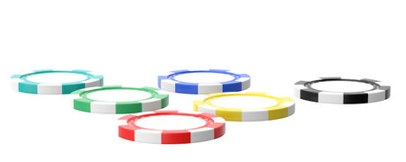 Casino chip. Casino token. 3D chip. 3D illustration.の写真素材