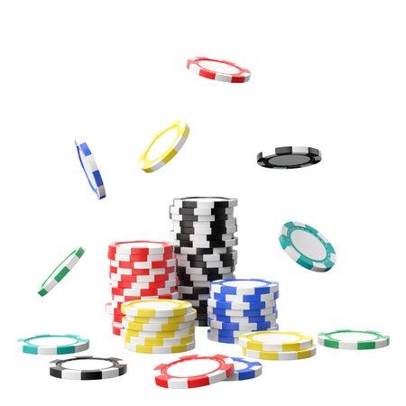 Casino chip. Casino token. 3D chip. 3D illustration.の写真素材